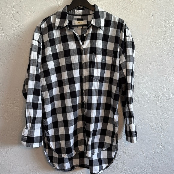 Maeve by Anthropologie women’s long sleeve button up buffalo plaid cotton shirt - Picture 1 of 8